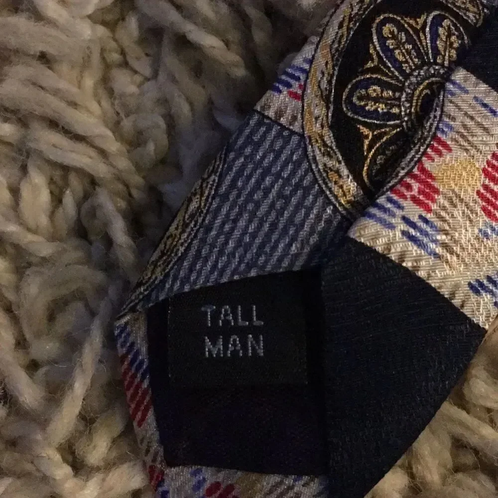 Vintage TOM JAMES  Tall Man Neck Tie